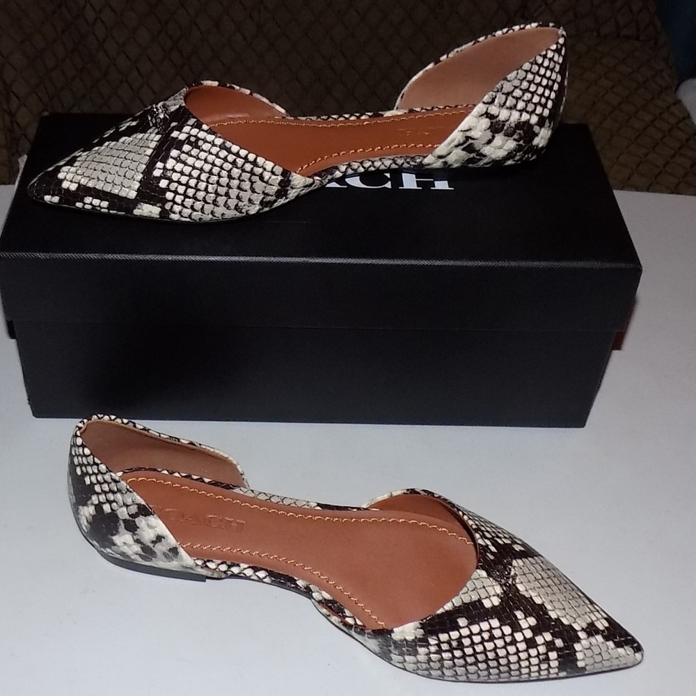 New Coach Python leather D’Orsays